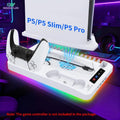 P58 Charging Base Cooling Bracket Compatible with PS5 Console, Vertical Stand Cooling Fan, Multi-Functional Cooling & Charging Station for PS5 Slim Pro All Model Universal