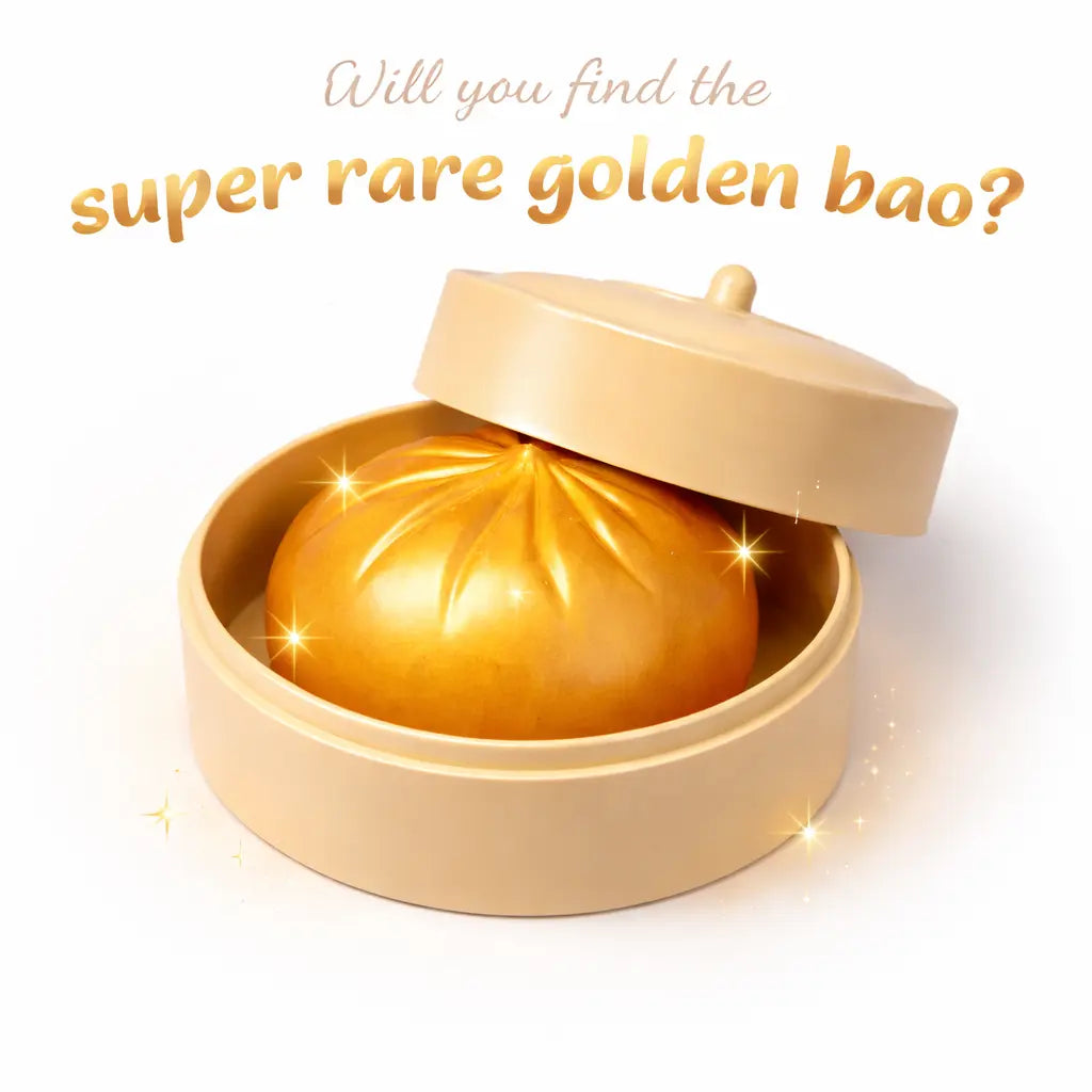 Dumpling Squishy – Mystery Bun Fidget Toy Soft TPR Material 3.35" X 2.17" Stress Relief Fun Unboxing Surprise Design Varies | Easter & Spring Basket Gift