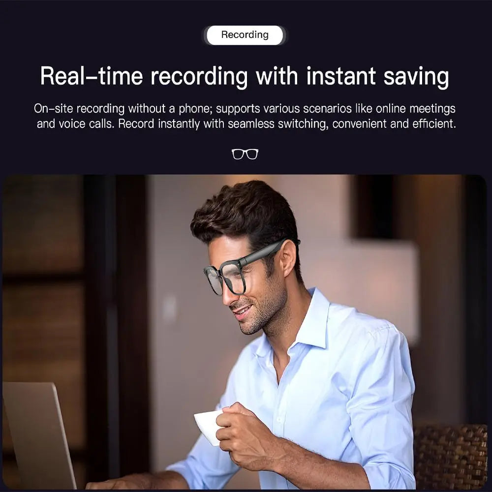 2026 Smart AI Camera Glasses with 8MP High-Quality Lenses HD Camera, Dual Speakers, Directional Sound Output, Smart Touch + Physical Buttons, Hands-Free Photography 160+Languages Real-Time Translation Bluetooth Wireless Calling Valentine'S Day